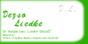 dezso liedke business card